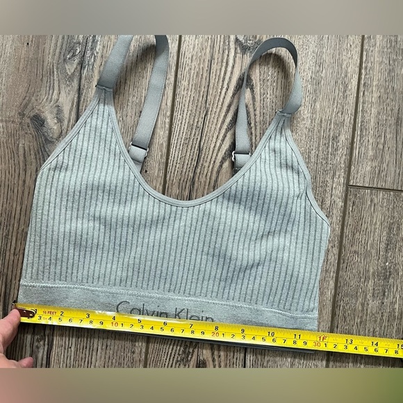 Calvin Klein Light Gray Ribbed Bralette - approx. size small - Picture 4 of 5